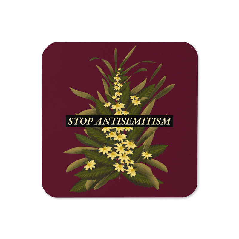 Stop Antisemitism | Plants & Flowers Edition | Cork-Back Coaster