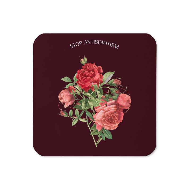 Stop Antisemitism | Plants & Flowers Edition | Cork-Back Coaster