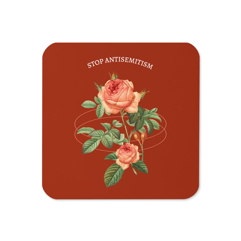 Stop Antisemitism | Plants & Flowers Edition | Cork-Back Coaster