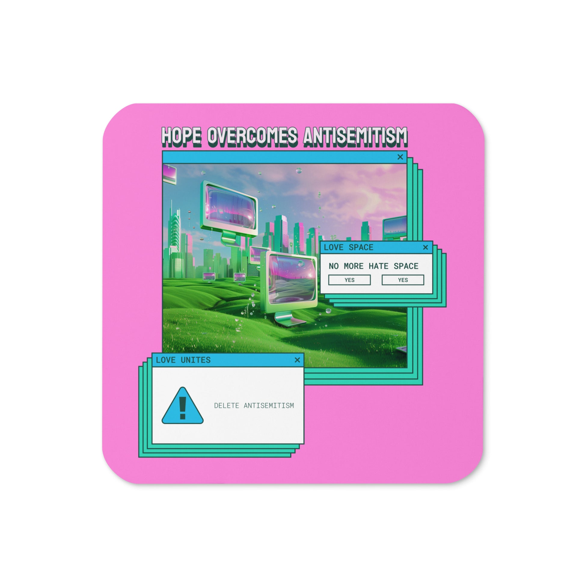 A Colorful Dream | Antisemitism | Cork-Back Coaster