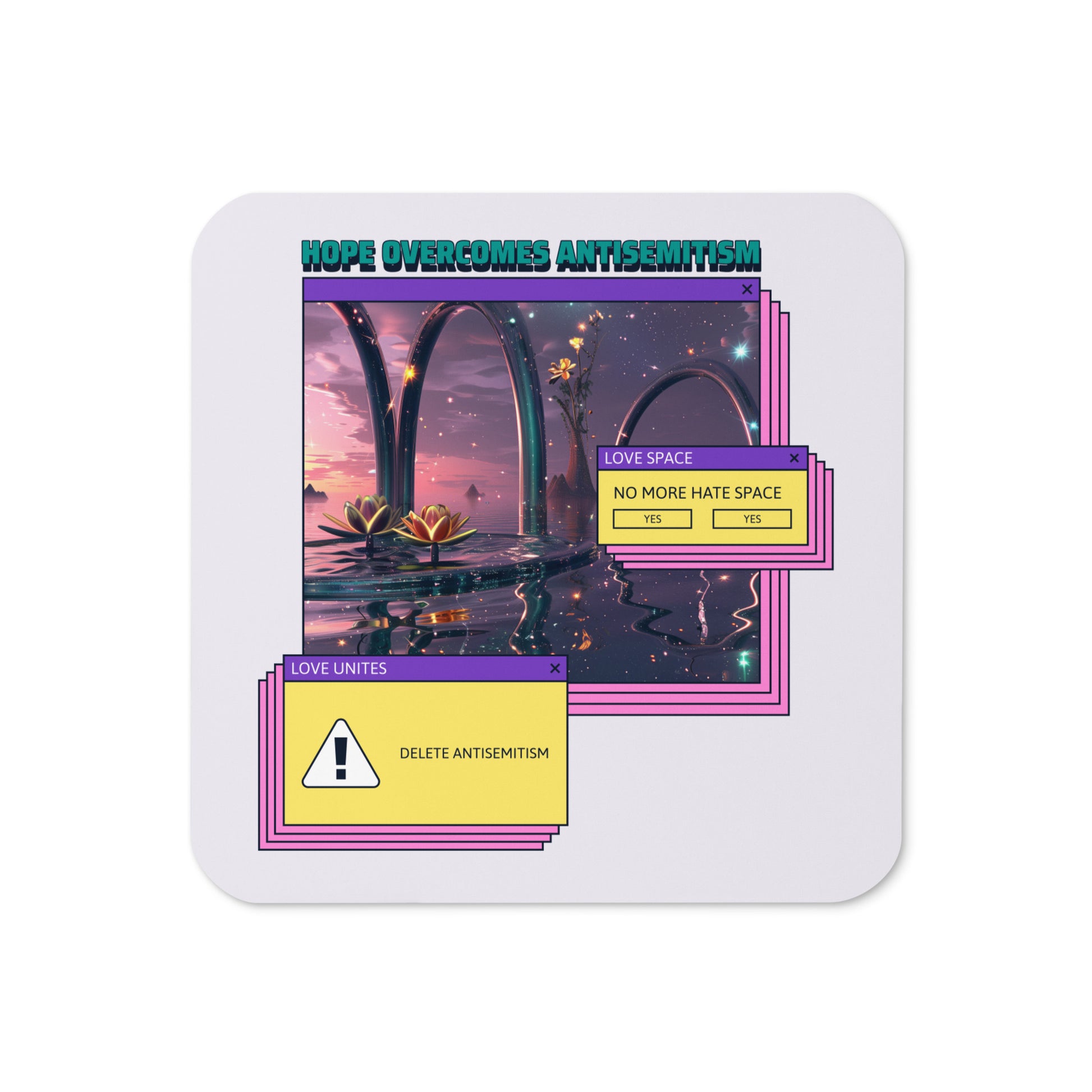 A Colorful Dream | Antisemitism | Cork-Back Coaster