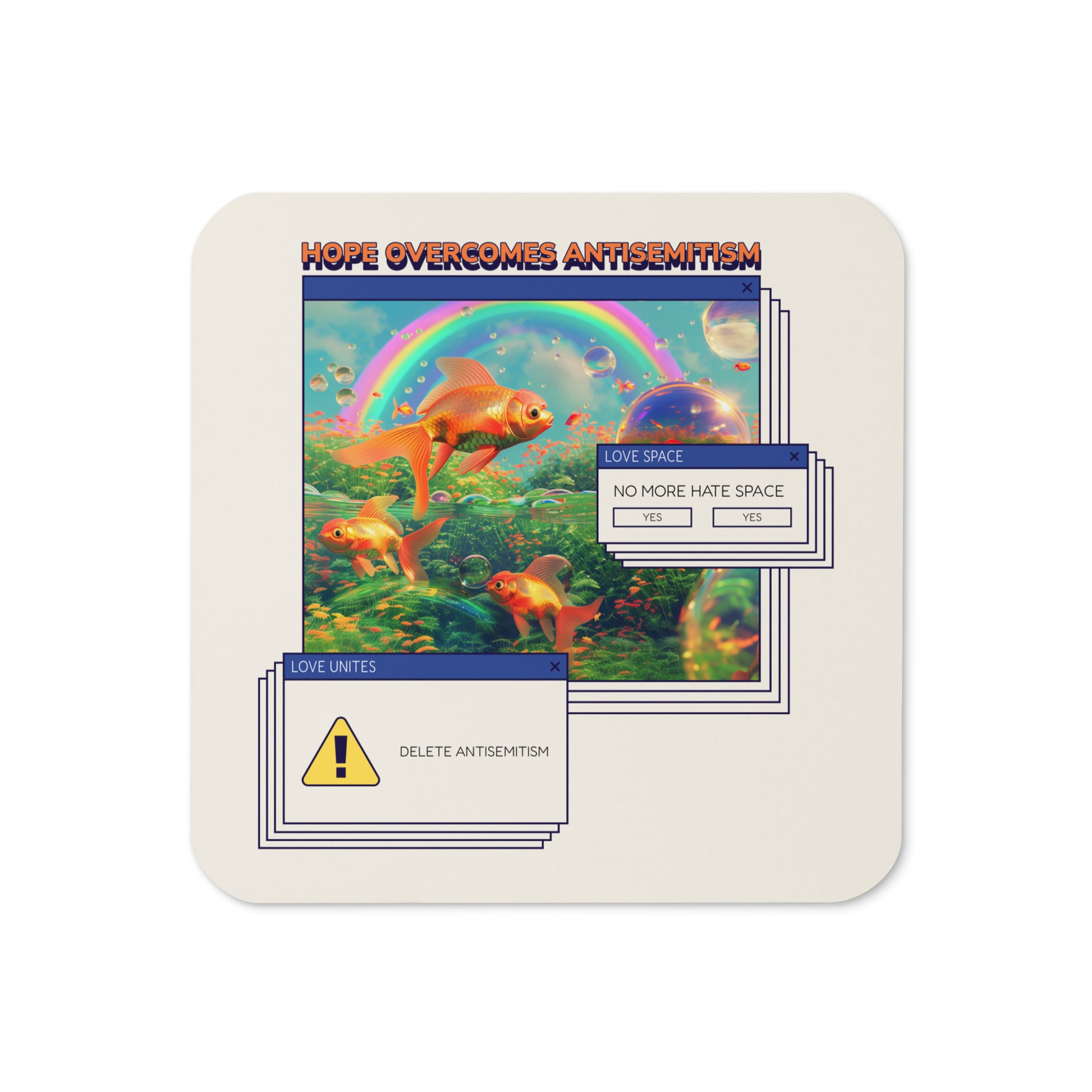 A Colorful Dream | Antisemitism | Cork-Back Coaster