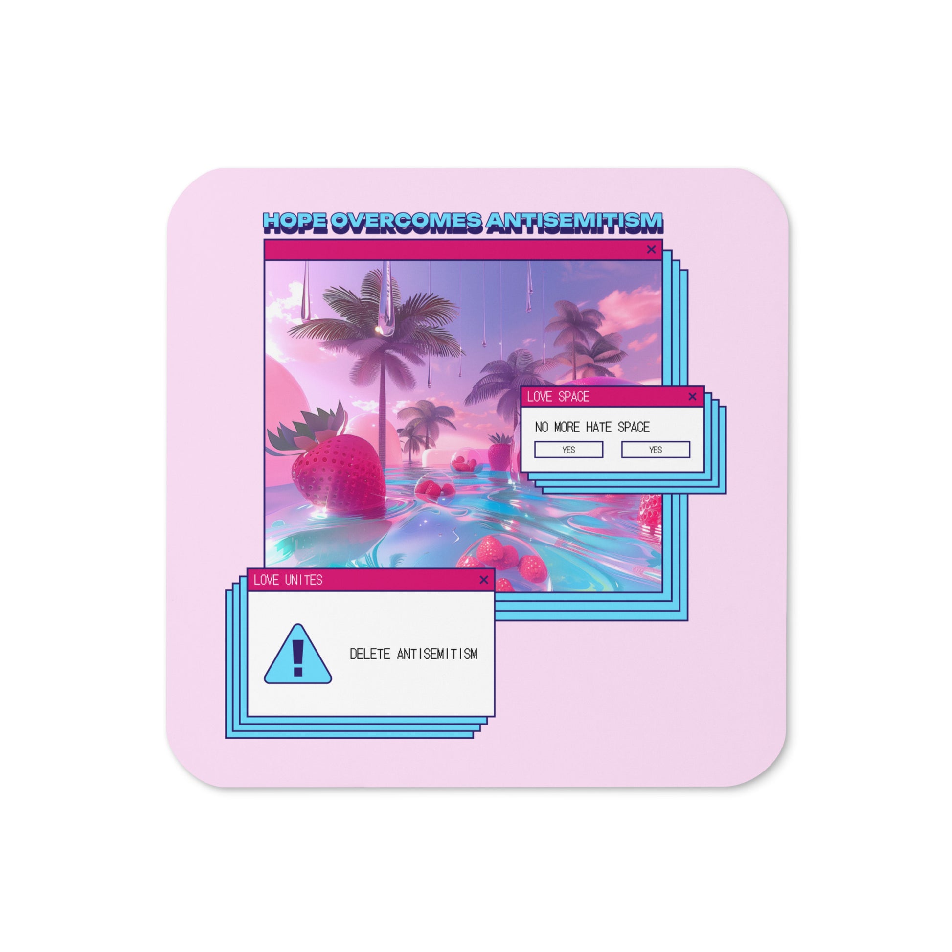 A Colorful Dream | Antisemitism | Cork-Back Coaster