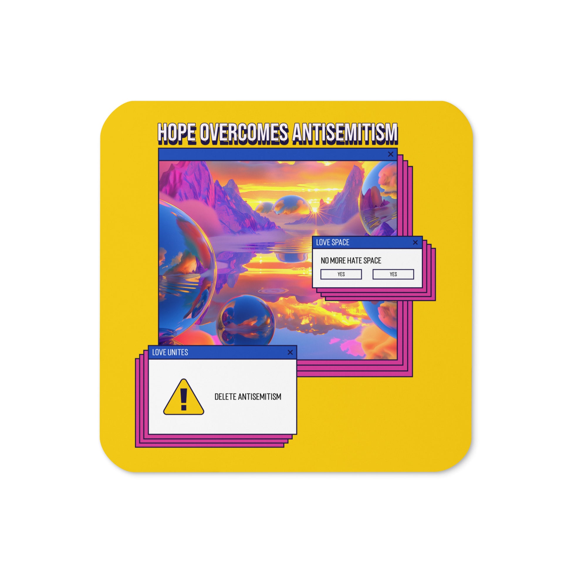 A Colorful Dream | Antisemitism | Cork-Back Coaster