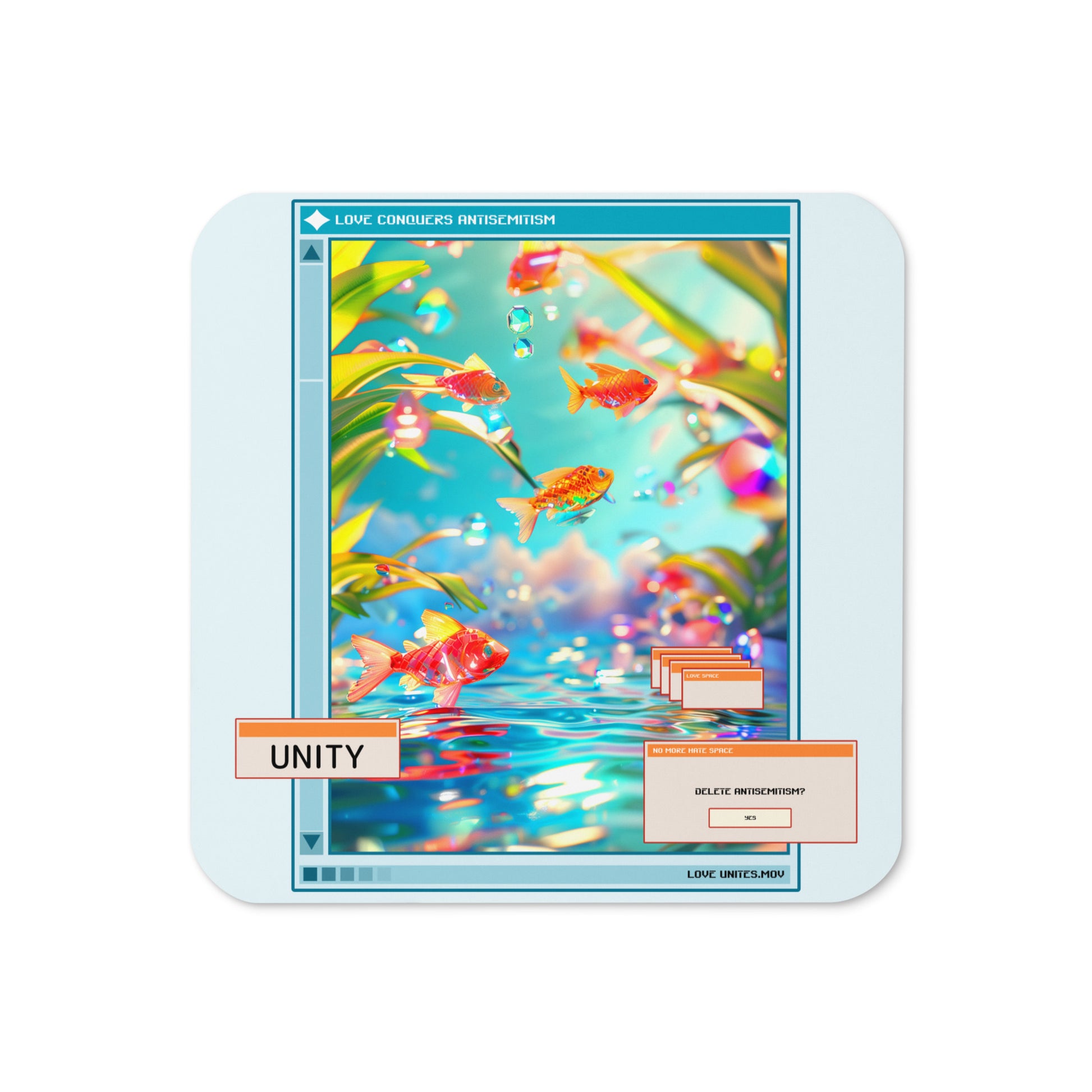 A Colorful Dream | Antisemitism | Cork-Back Coaster