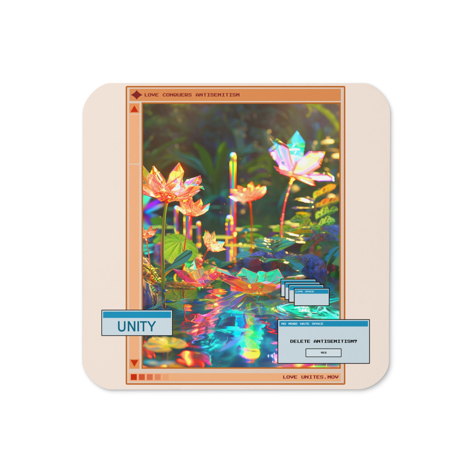 A Colorful Dream | Antisemitism | Cork-Back Coaster