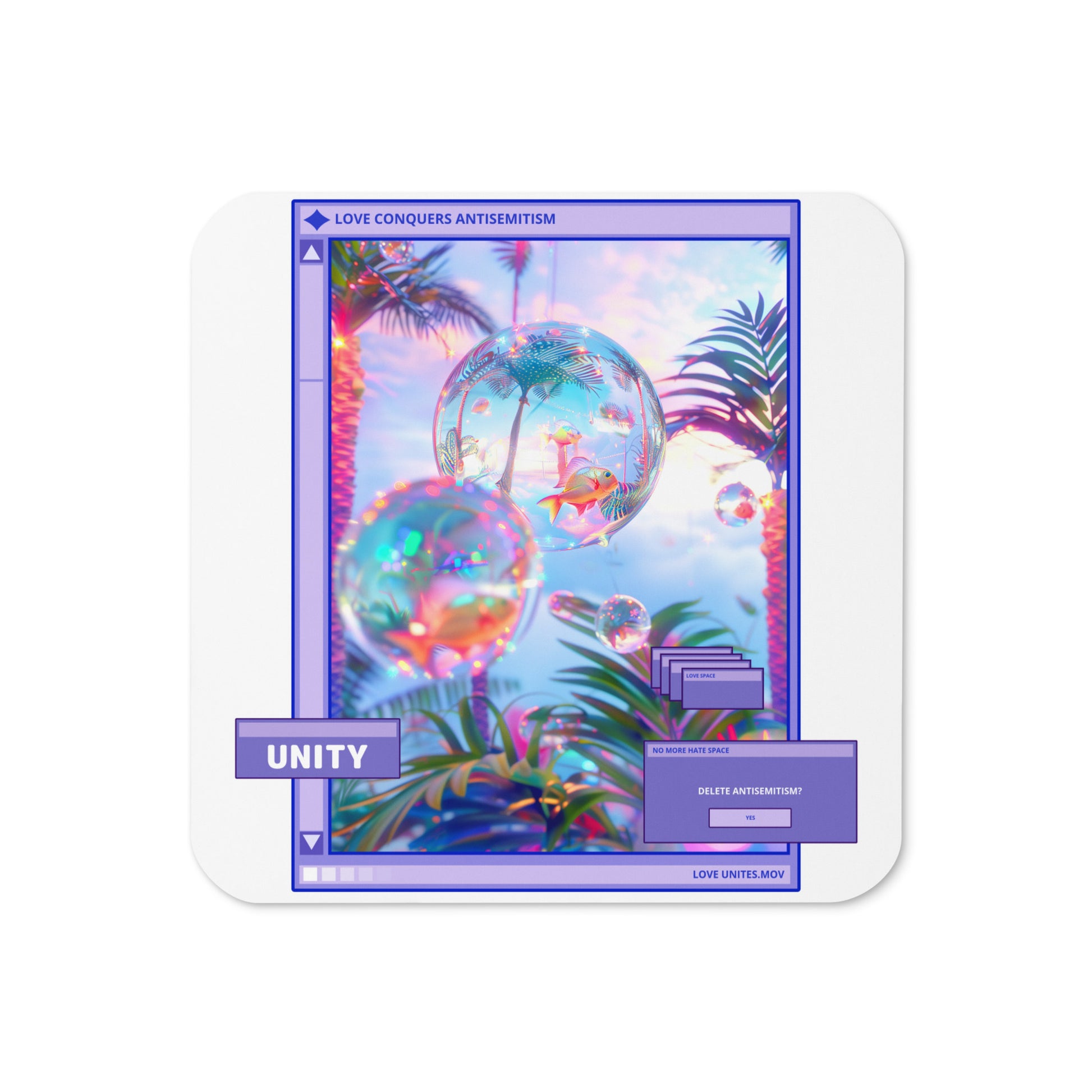 A Colorful Dream | Antisemitism | Cork-Back Coaster