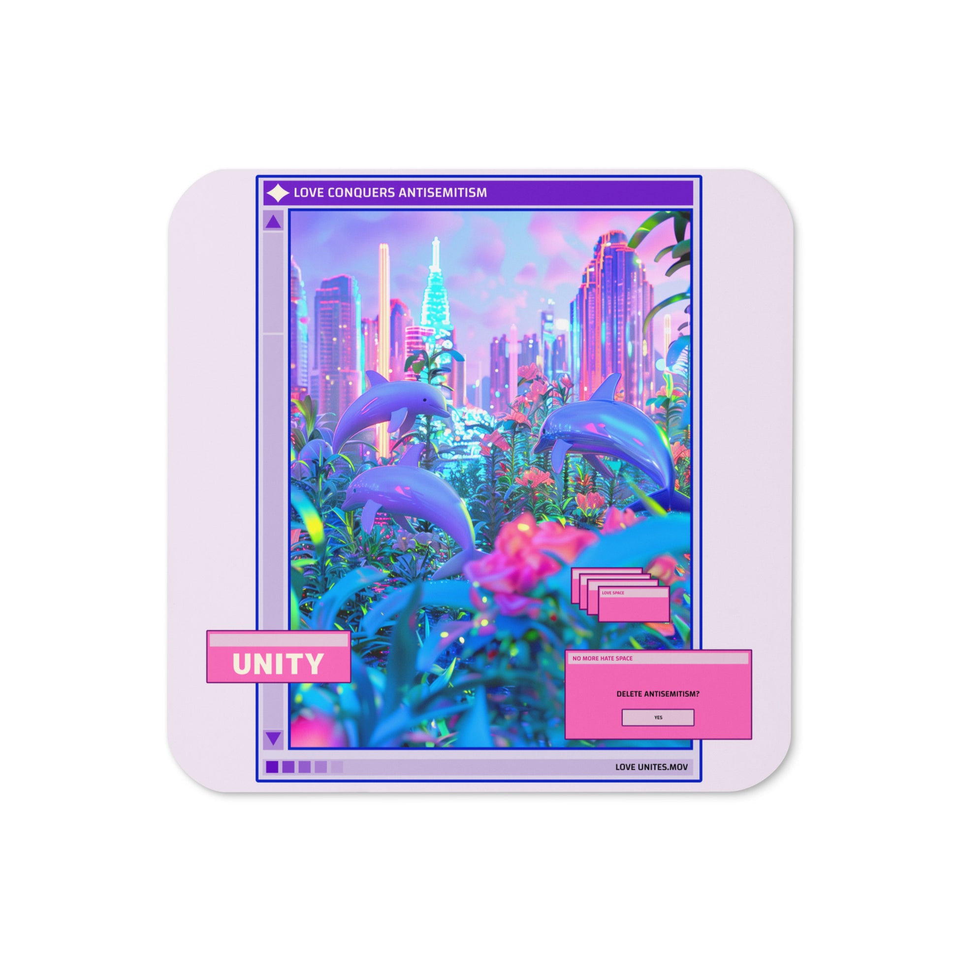 A Colorful Dream | Antisemitism | Cork-Back Coaster
