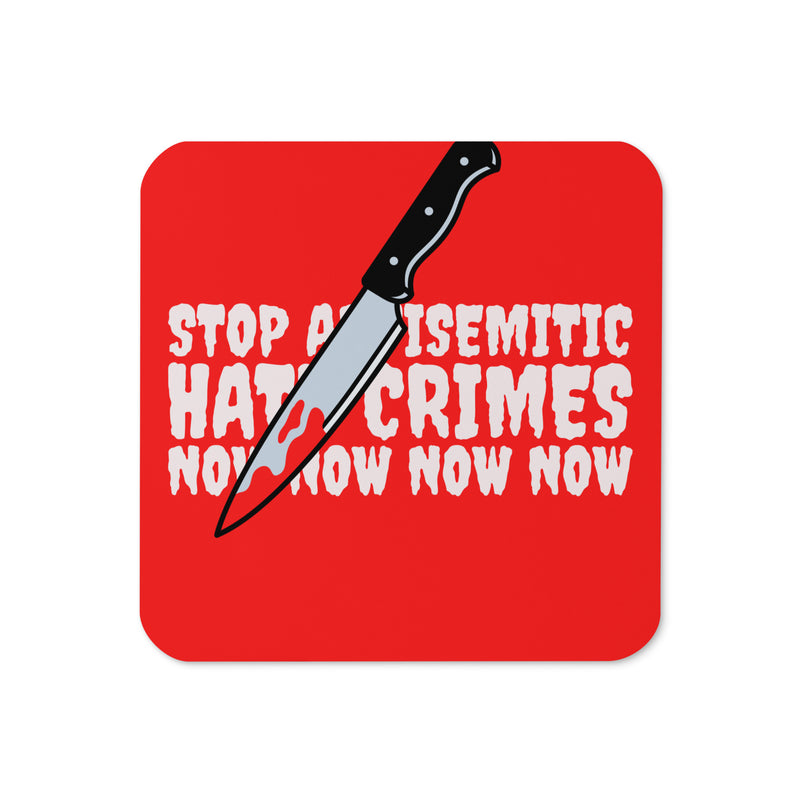Antisemitic Hate Crimes | Cork-Back Coaster