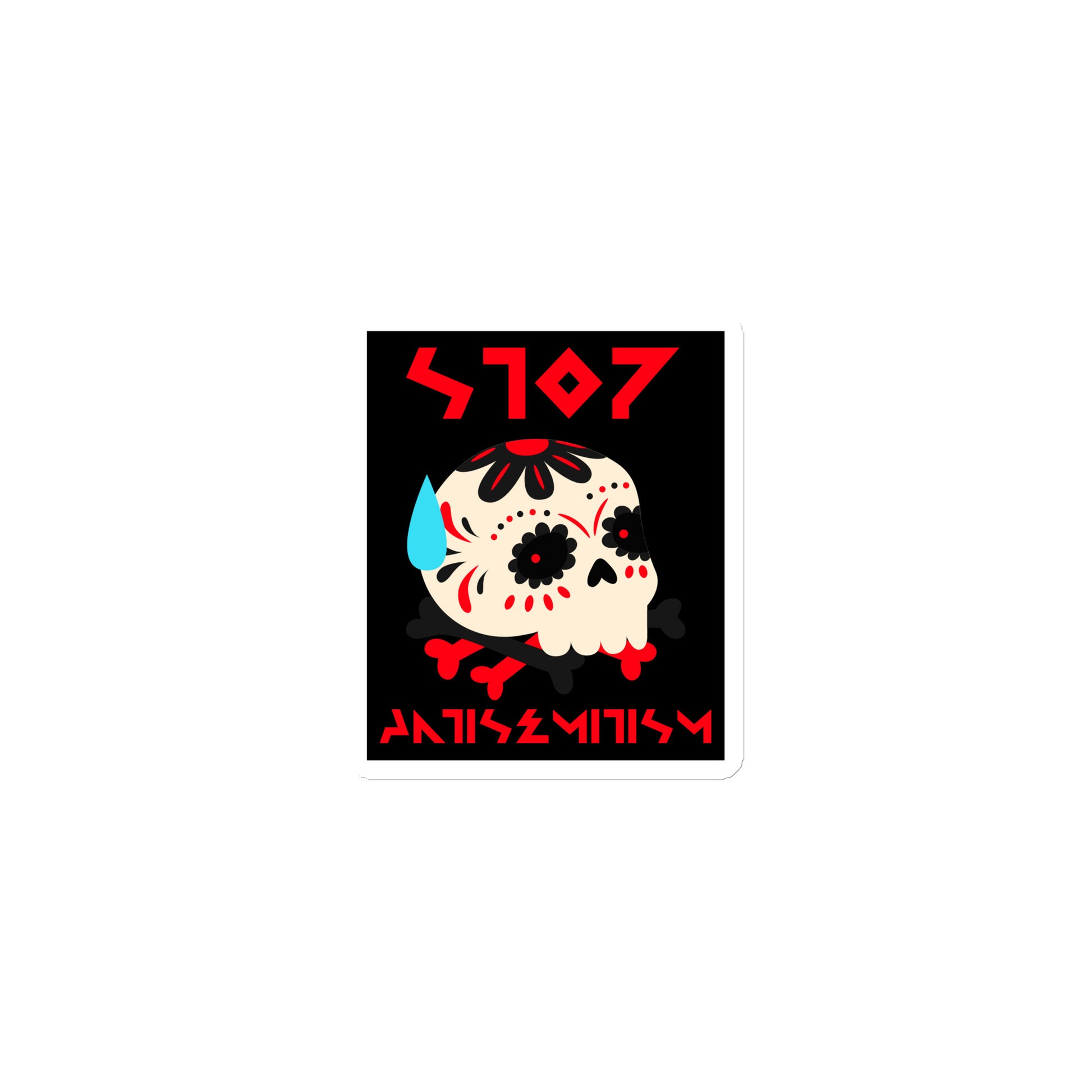 Red Fight | Antisemitism | Die-Cut Magnet Jouparty