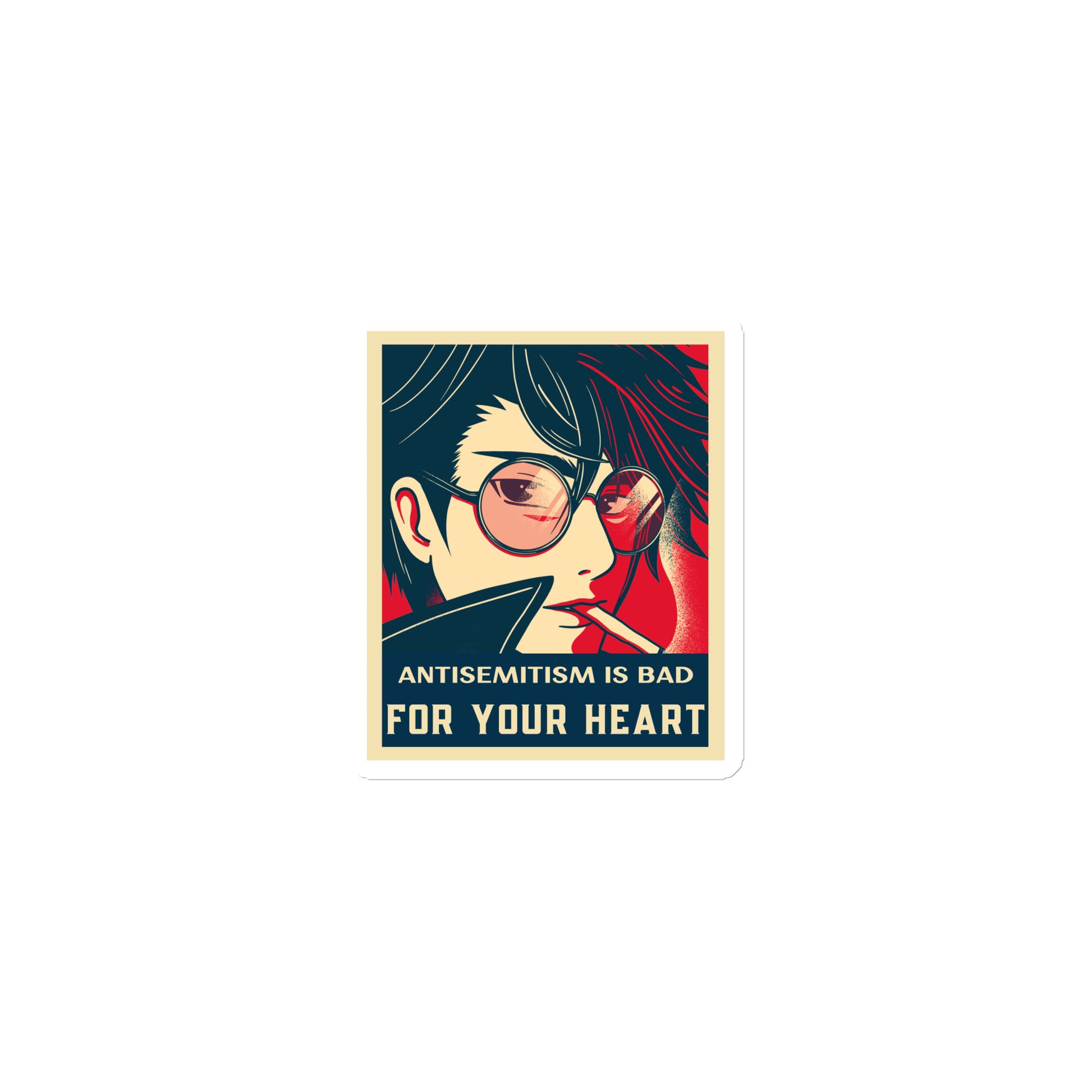 Anime Hero | Antisemitism | Die-Cut Magnet Jouparty