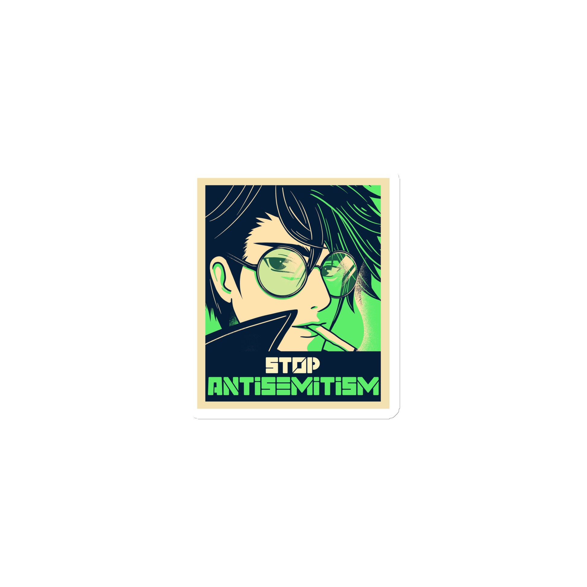 Anime Hero | Antisemitism | Die-Cut Magnet Jouparty