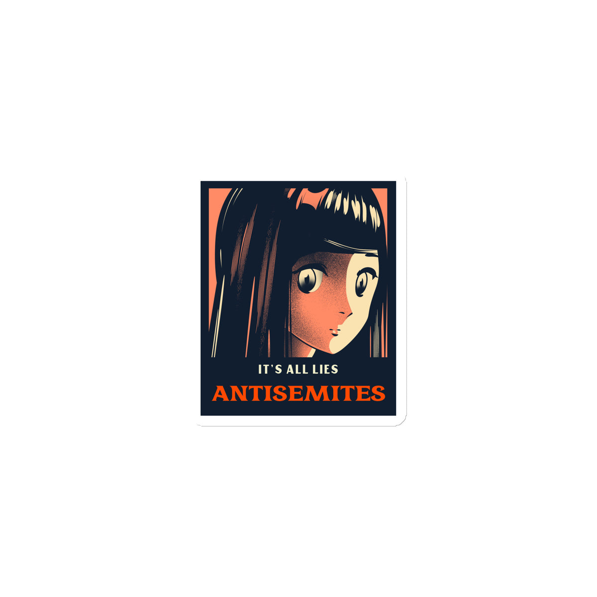 Anime Hero | Antisemitism | Die-Cut Magnet Jouparty