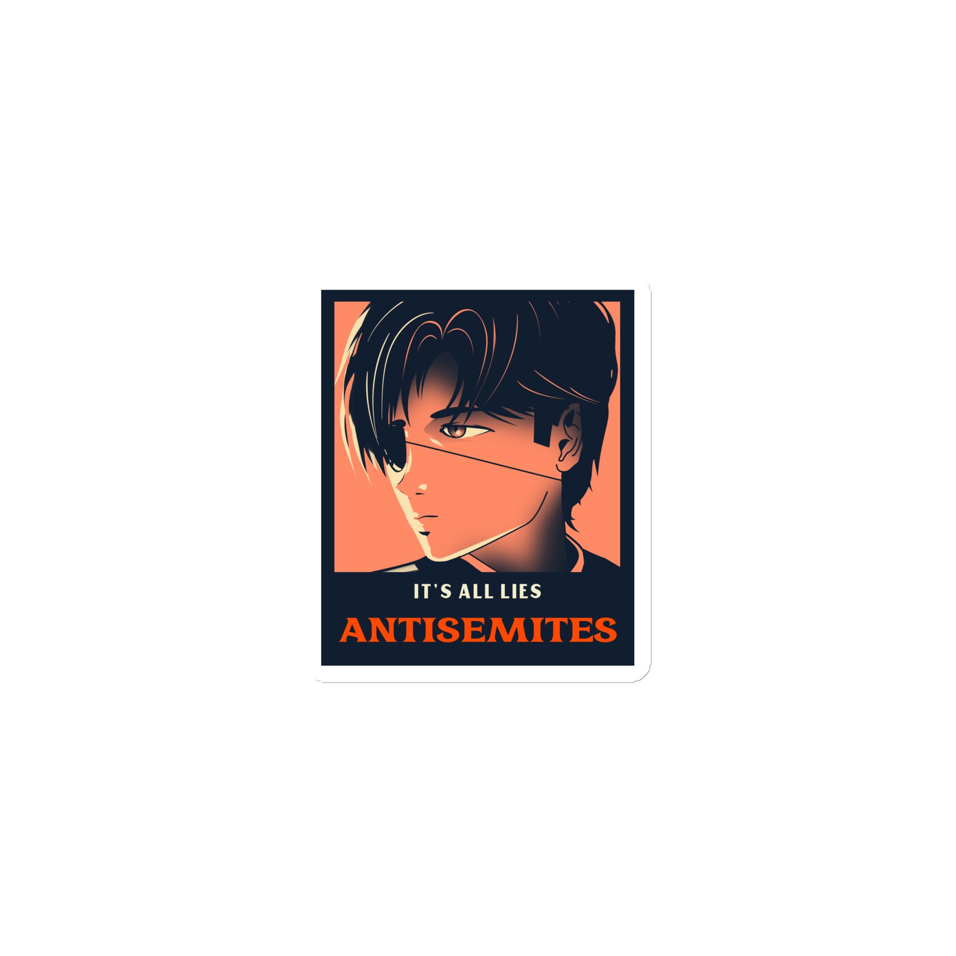 Anime Hero | Antisemitism | Die-Cut Magnet Jouparty