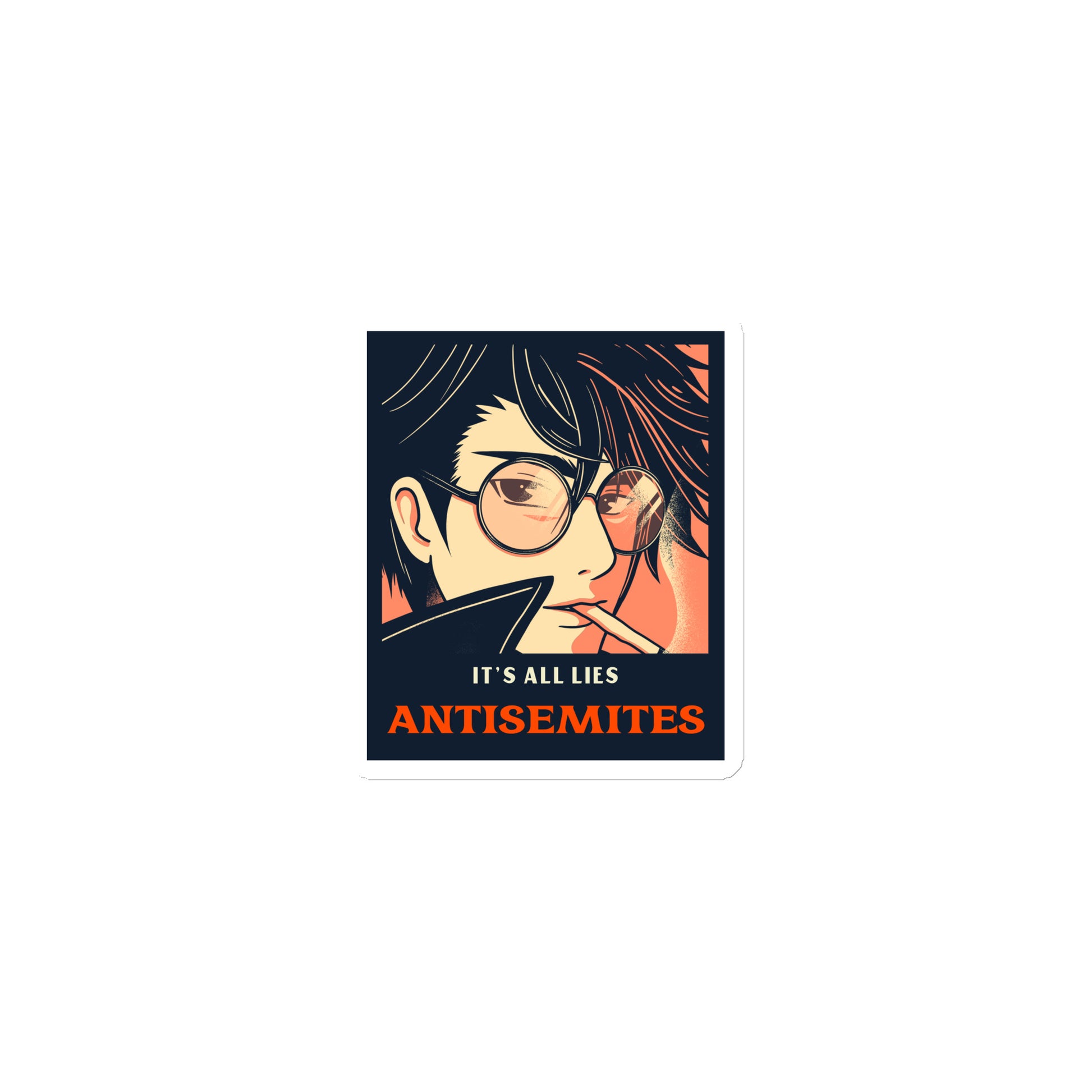 Anime Hero | Antisemitism | Die-Cut Magnet Jouparty