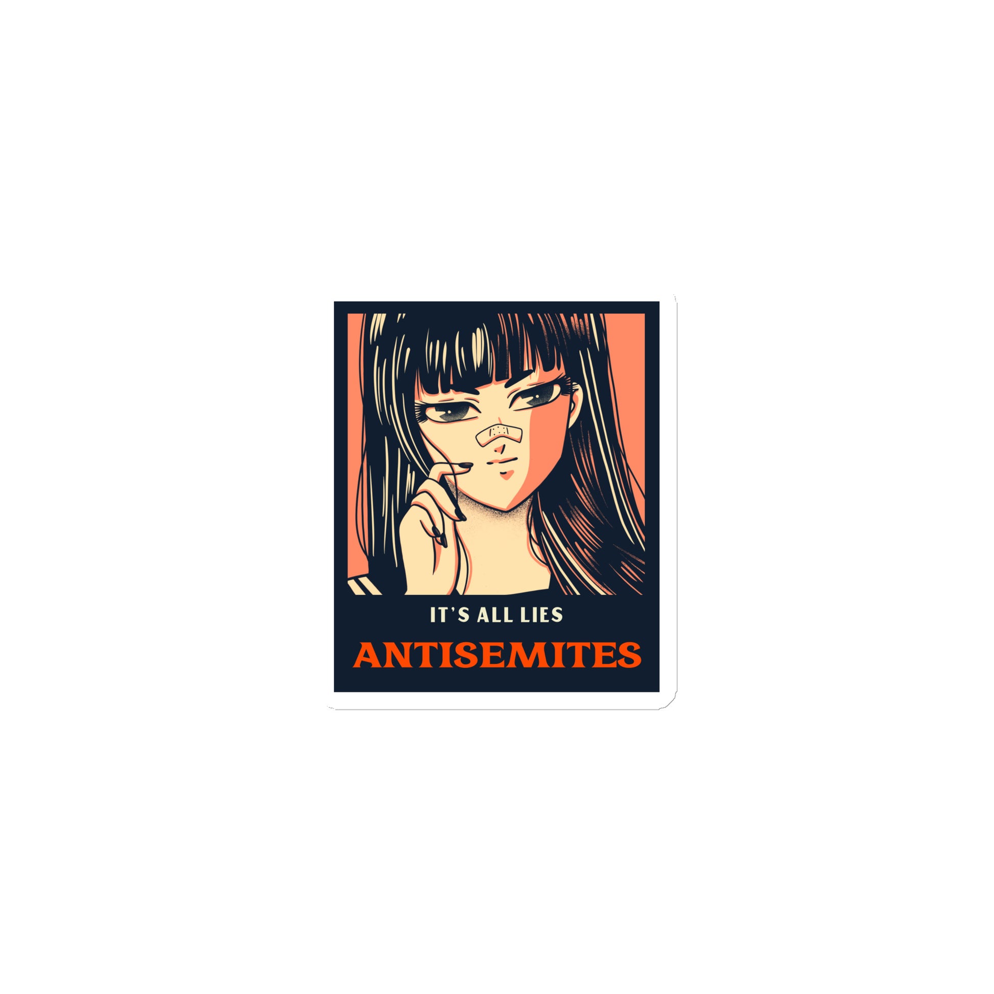 Anime Hero | Antisemitism | Die-Cut Magnet Jouparty