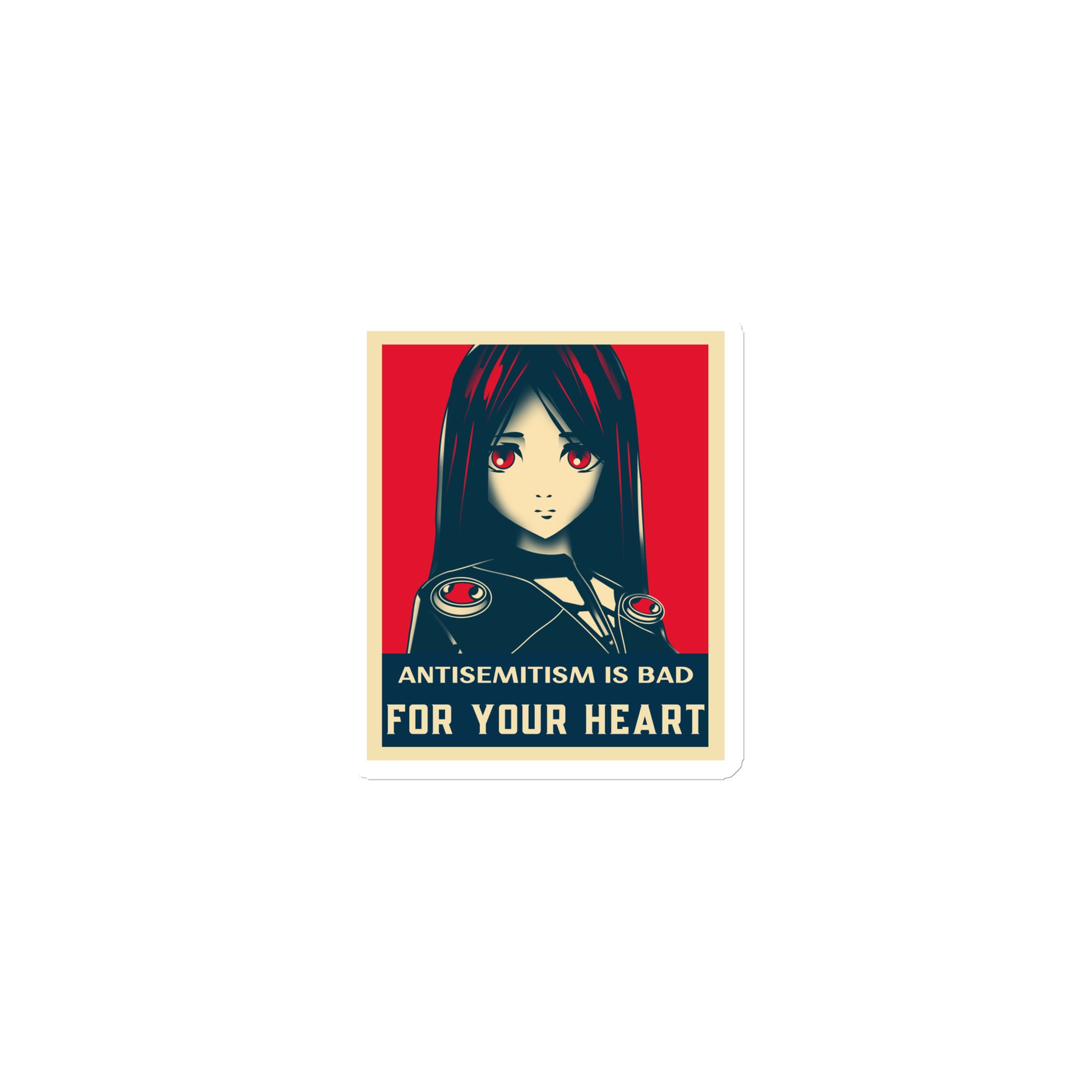 Anime Hero | Antisemitism | Die-Cut Magnet Jouparty