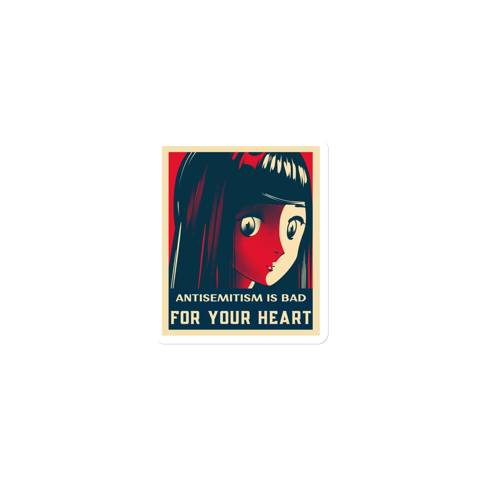 Anime Hero | Antisemitism | Die-Cut Magnet Jouparty