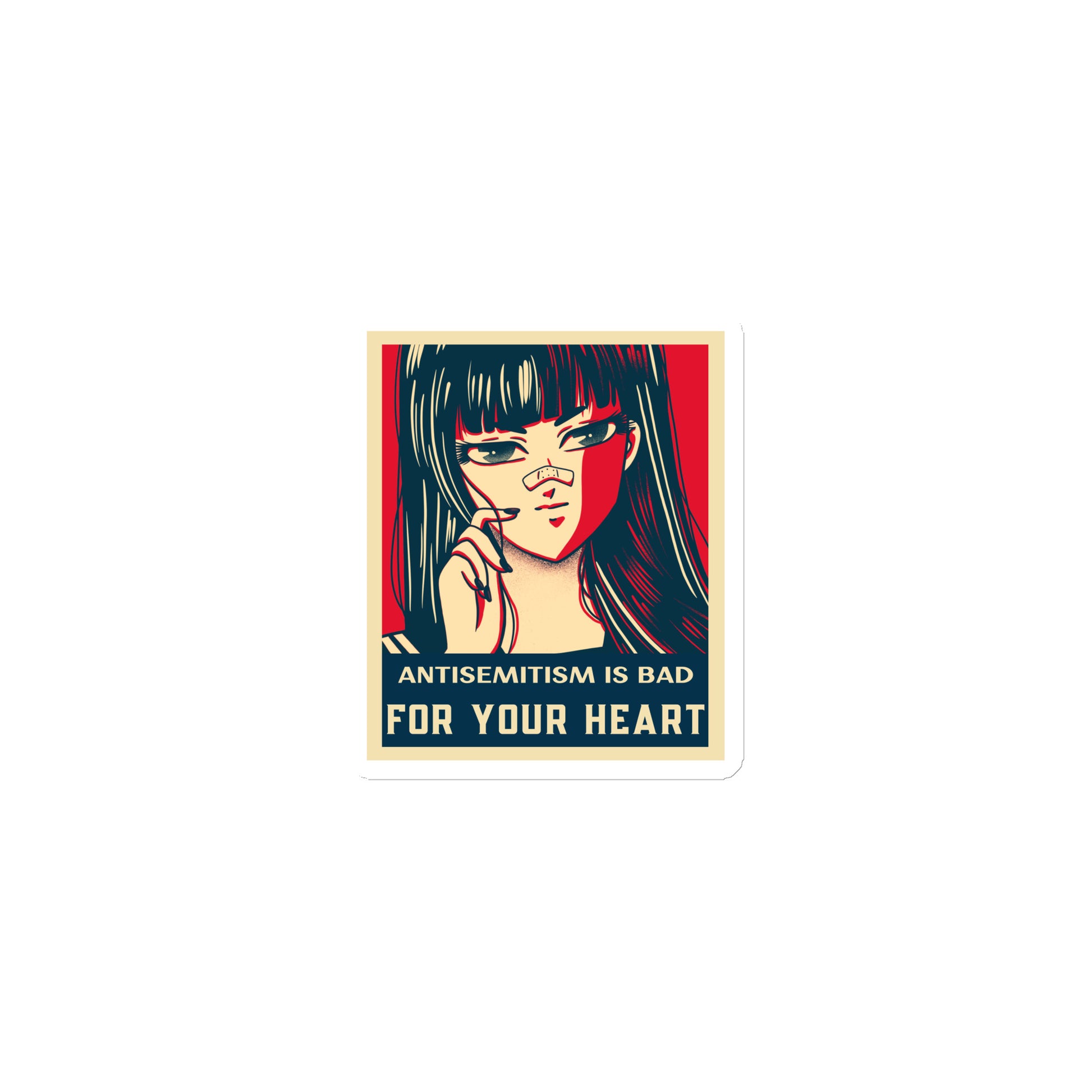 Anime Hero | Antisemitism | Die-Cut Magnet Jouparty
