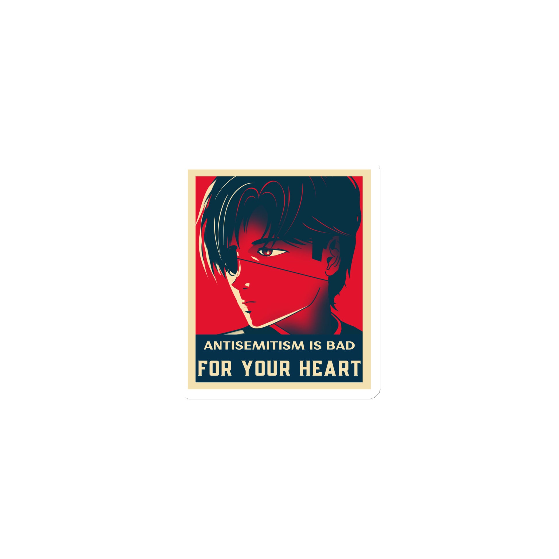 Anime Hero | Antisemitism | Die-Cut Magnet Jouparty