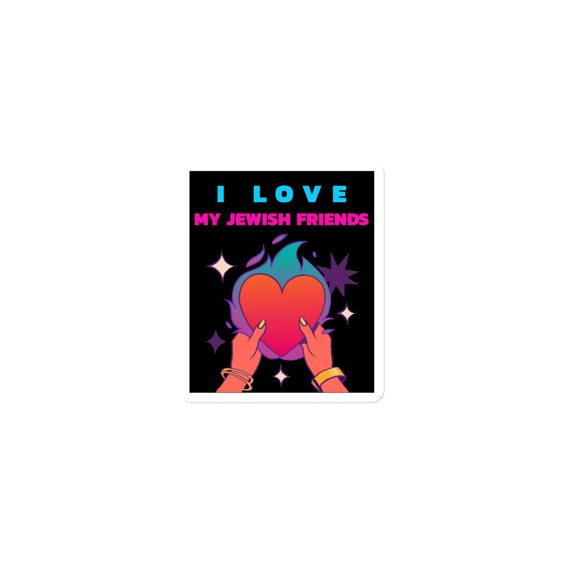 I Love My Jewish Friends | Die-Cut Magnet Jouparty