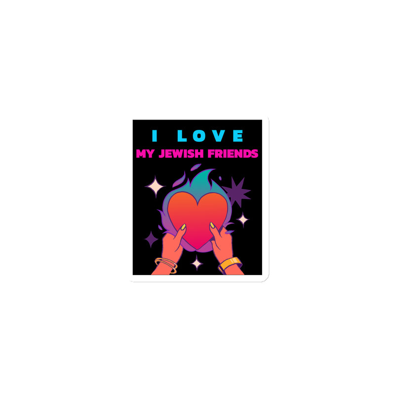 I Love My Jewish Friends | Die-Cut Magnet