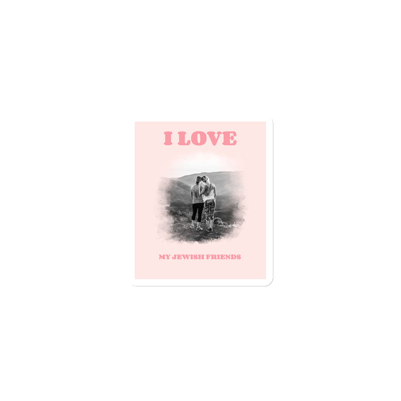 I Love My Jewish Friends | Pink Edition | Die-Cut Magnet