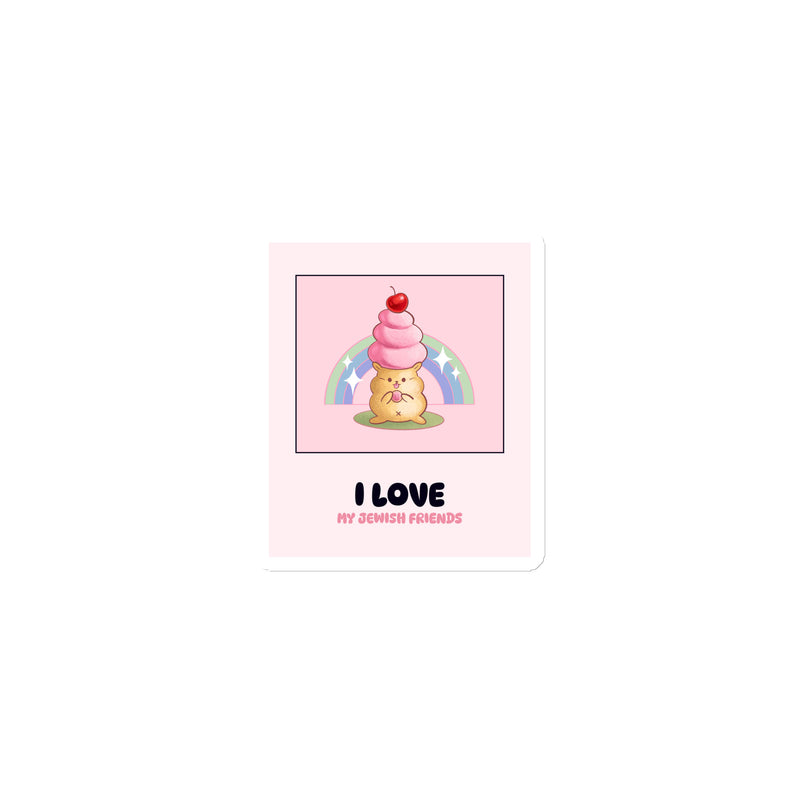 I Love My Jewish Friends | Pink Edition | Die-Cut Magnet
