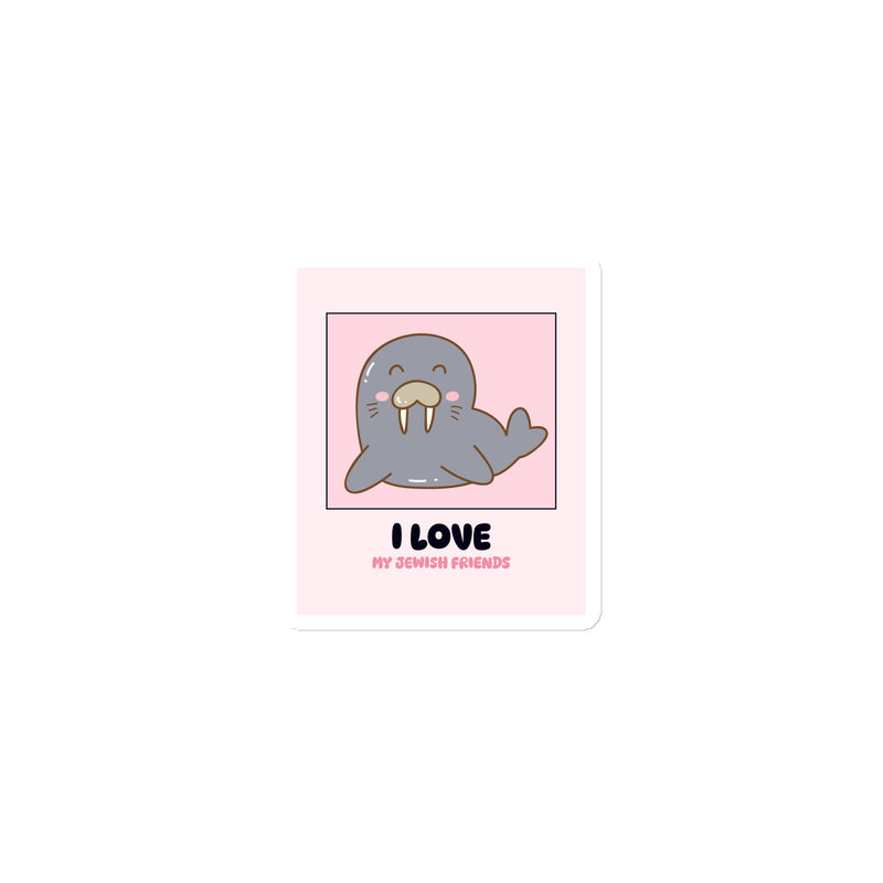 I Love My Jewish Friends | Pink Edition | Die-Cut Magnet