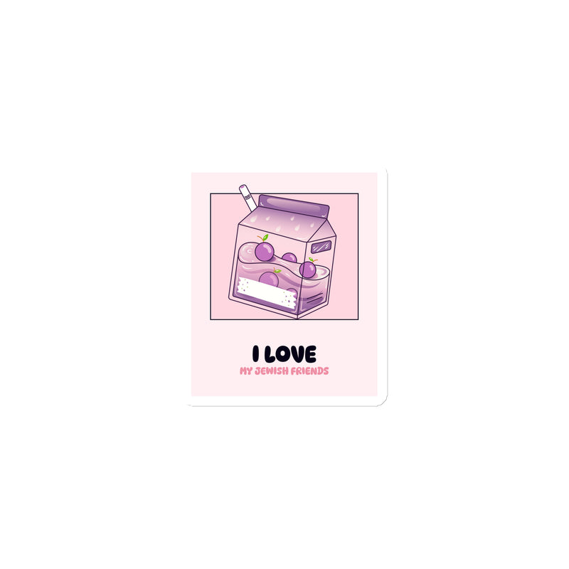 I Love My Jewish Friends | Pink Edition | Die-Cut Magnet