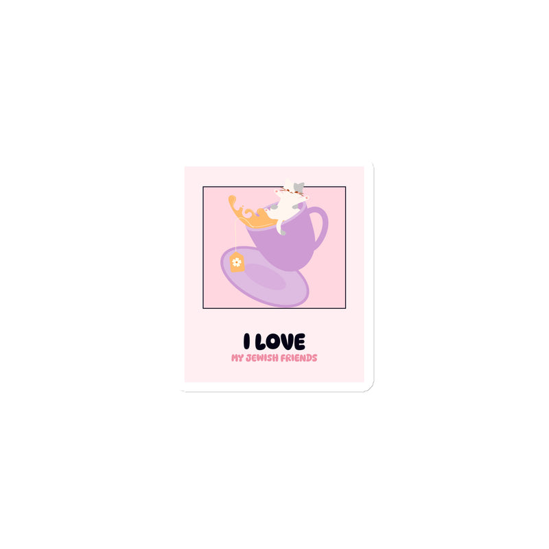 I Love My Jewish Friends | Pink Edition | Die-Cut Magnet