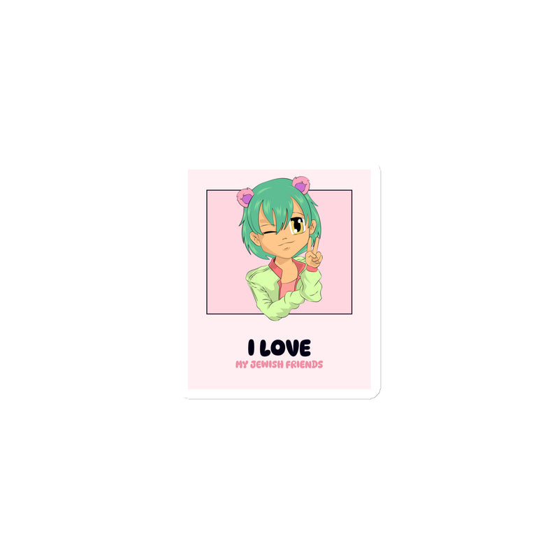 I Love My Jewish Friends | Pink Edition | Die-Cut Magnet