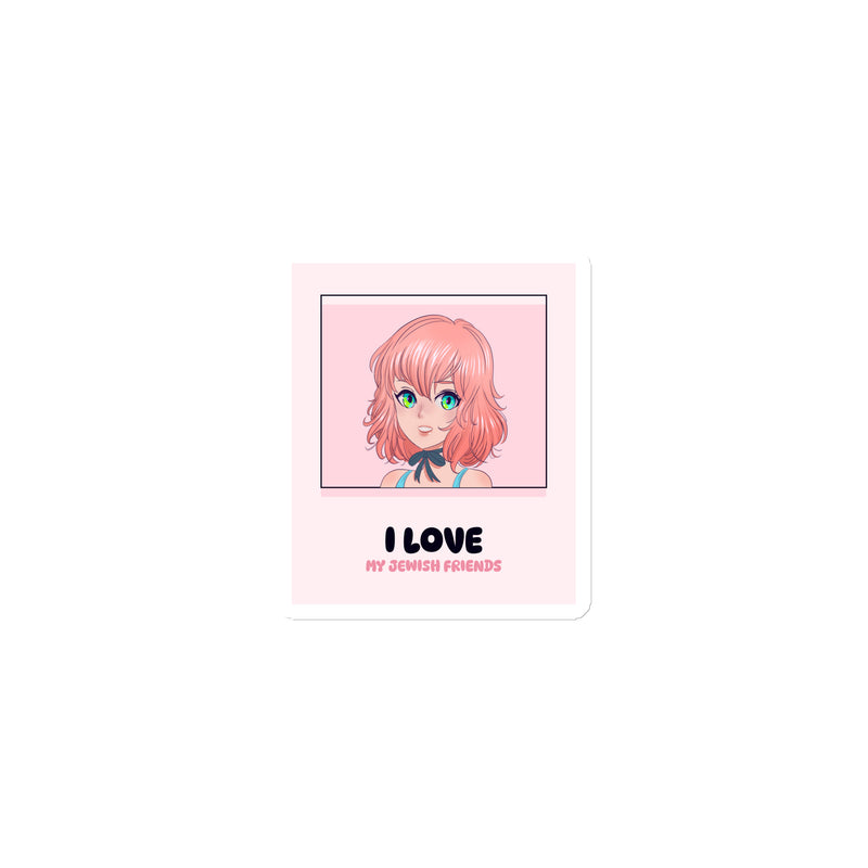 I Love My Jewish Friends | Pink Edition | Die-Cut Magnet
