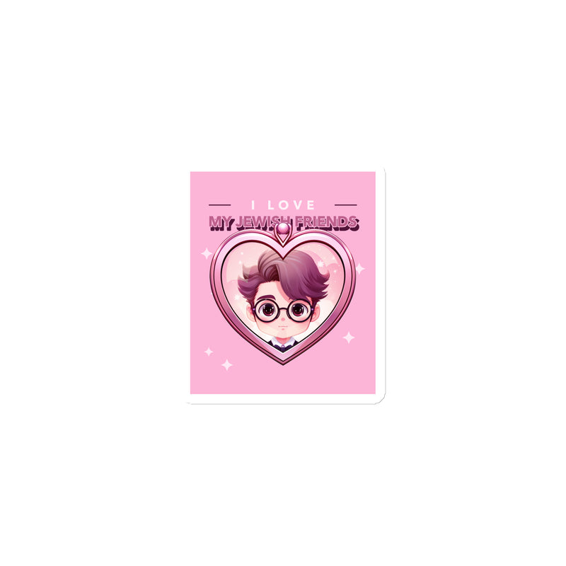 I Love My Jewish Friends | Pink Edition | Die-Cut Magnet