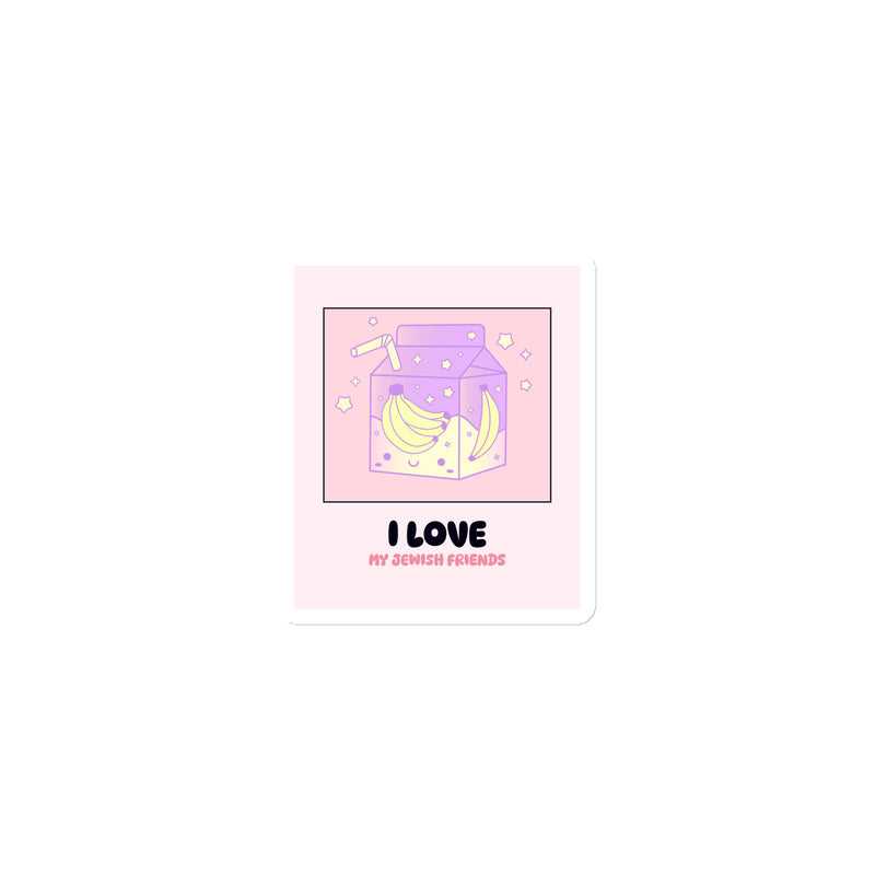 I Love My Jewish Friends | Pink Edition | Die-Cut Magnet
