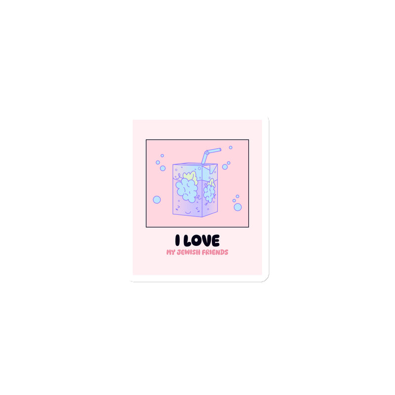 I Love My Jewish Friends | Pink Edition | Die-Cut Magnet