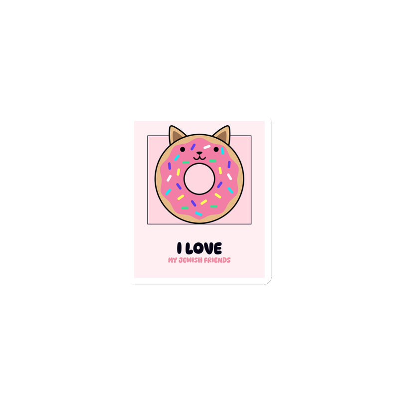 I Love My Jewish Friends | Pink Edition | Die-Cut Magnet