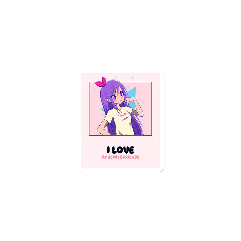 I Love My Jewish Friends | Pink Edition | Die-Cut Magnet