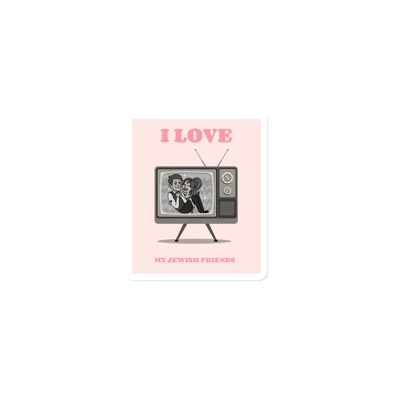 I Love My Jewish Friends | Pink Edition | Die-Cut Magnet