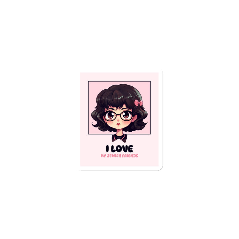 I Love My Jewish Friends | Pink Edition | Die-Cut Magnet