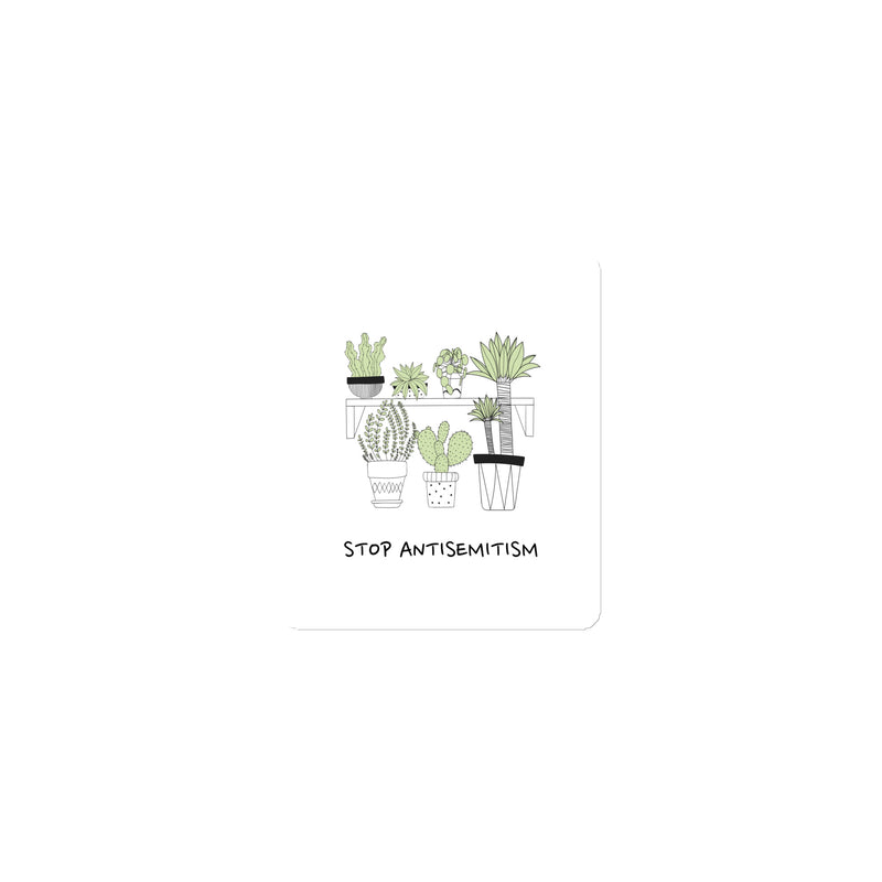 Stop Antisemitism | Plants & Flowers Edition | Die-Cut Magnet