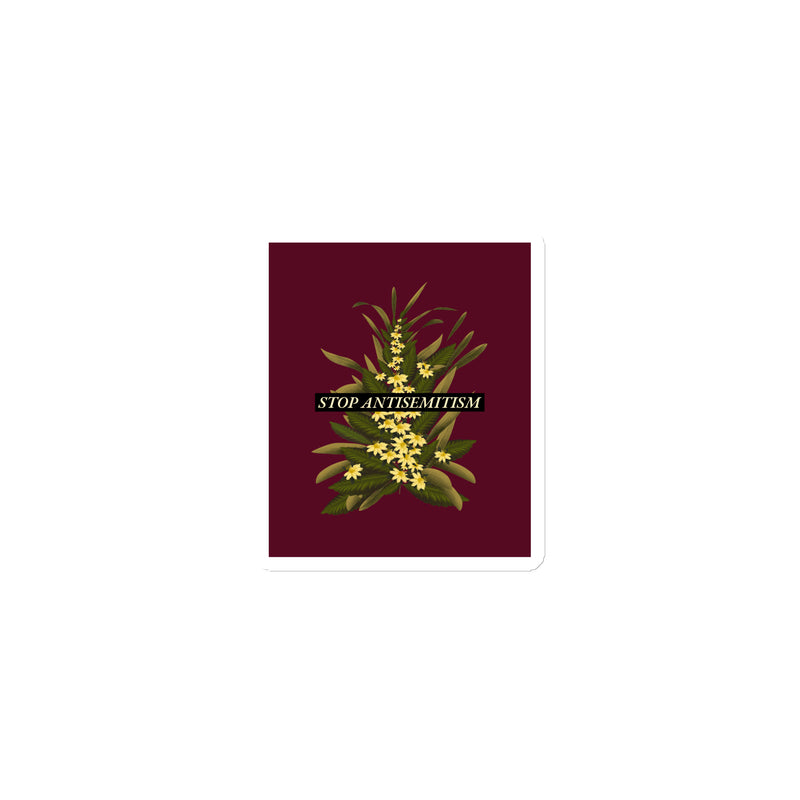Stop Antisemitism | Plants & Flowers Edition | Die-Cut Magnet