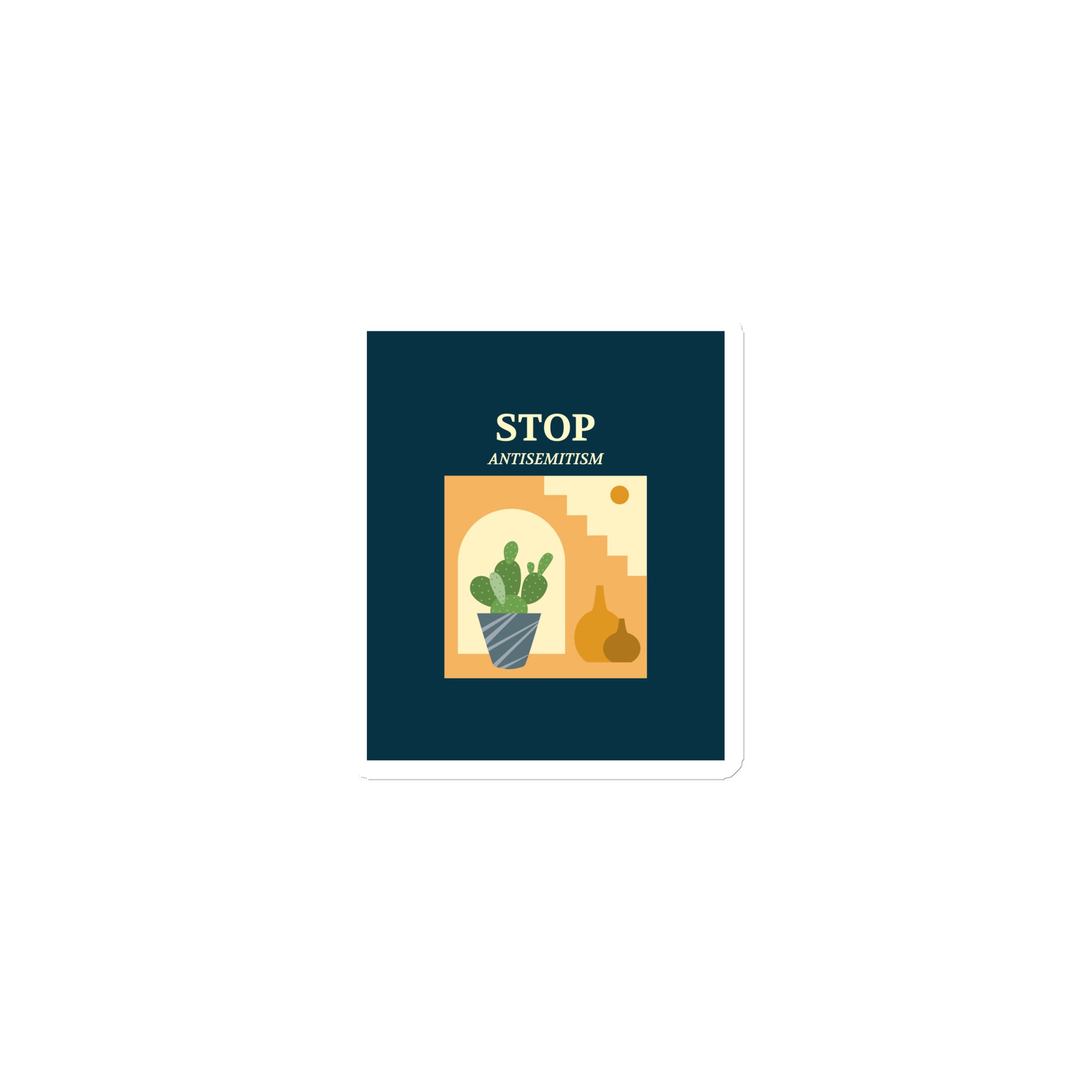 Stop Antisemitism | Plants & Flowers Edition | Die-Cut Magnet