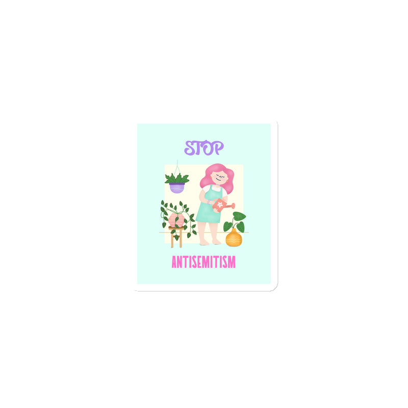 Stop Antisemitism | Plants & Flowers Edition | Die-Cut Magnet