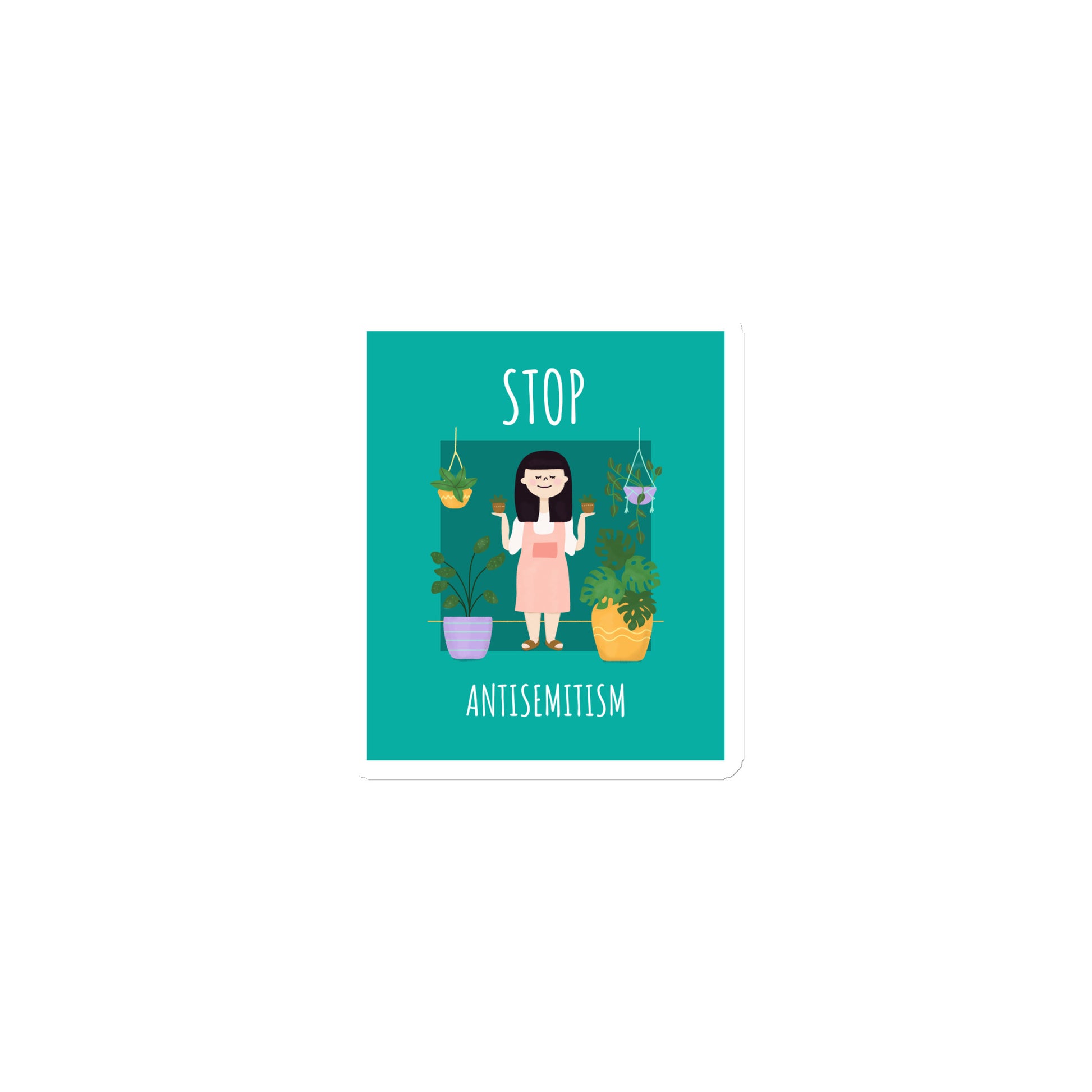 Stop Antisemitism | Plants & Flowers Edition | Die-Cut Magnet