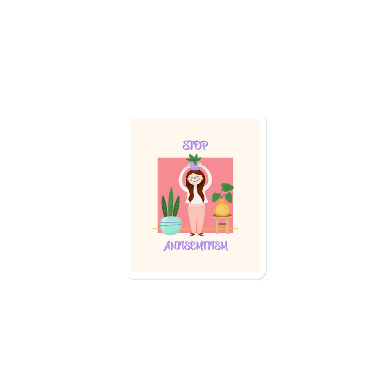 Stop Antisemitism | Plants & Flowers Edition | Die-Cut Magnet