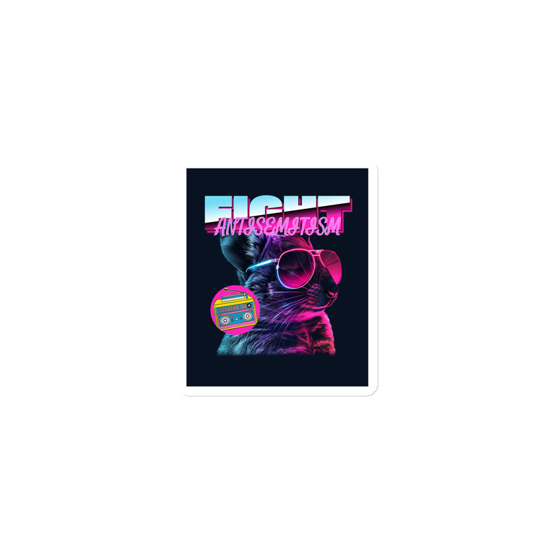 Retro Neon Animal | Fight Antisemitism | Die-Cut Magnet