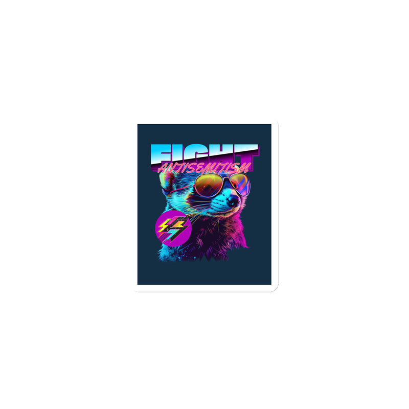 Retro Neon Animal | Fight Antisemitism | Die-Cut Magnet