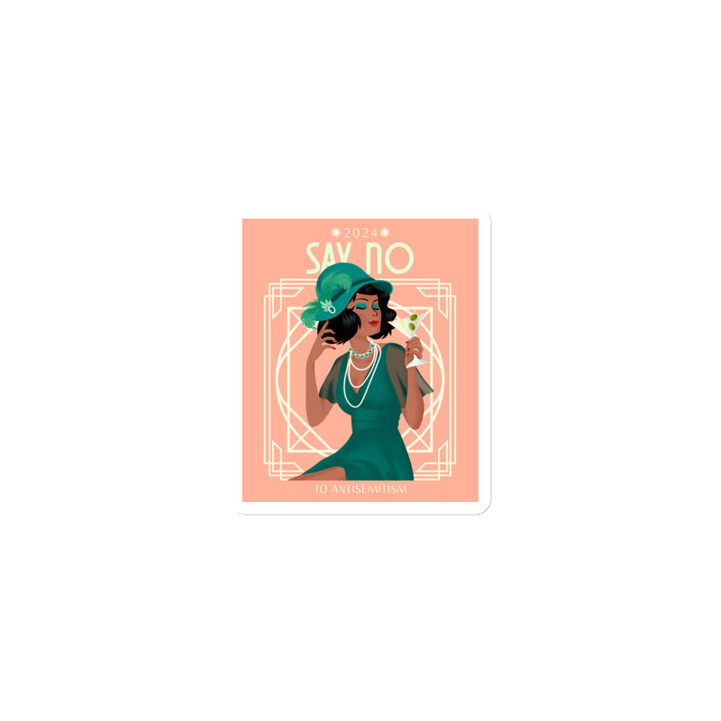 Art Deco Love Story | No Antisemitism | Die-Cut Magnet