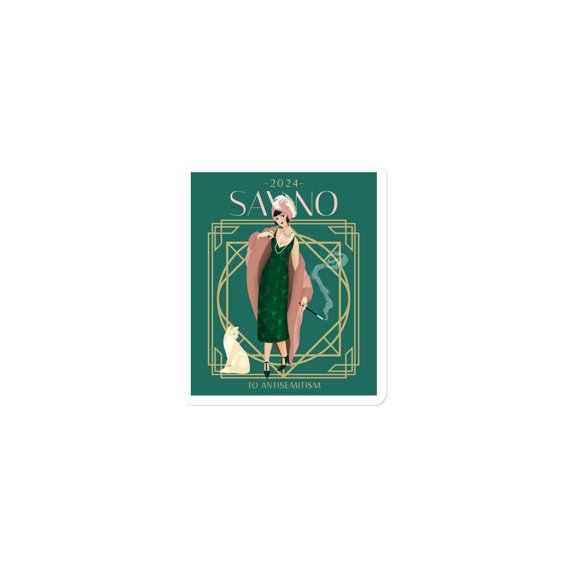 Art Deco Love Story | No Antisemitism | Die-Cut Magnet